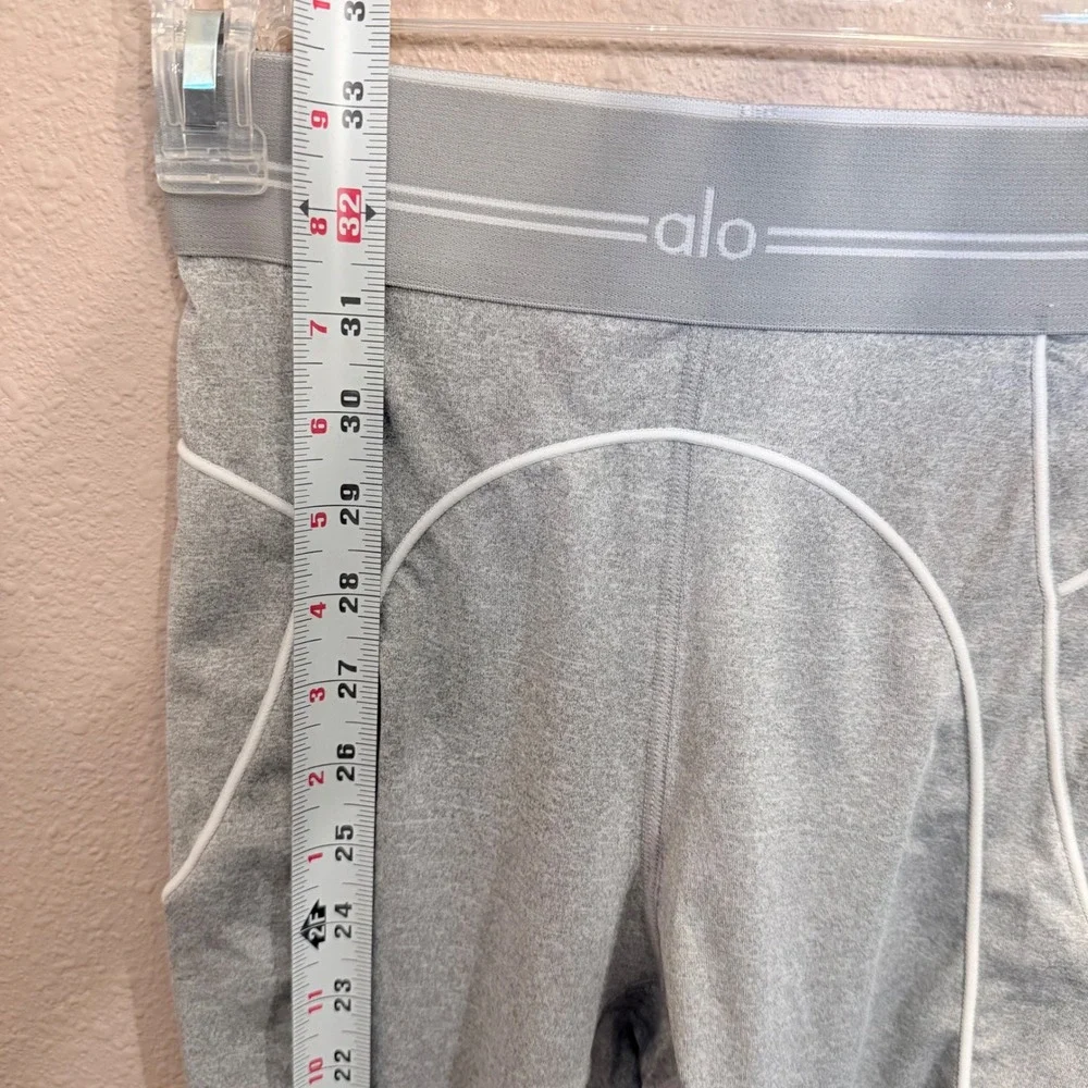 Alo Yoga Alosoft Heart Throb High Waist Leggings Heather Gray XS Sculpt